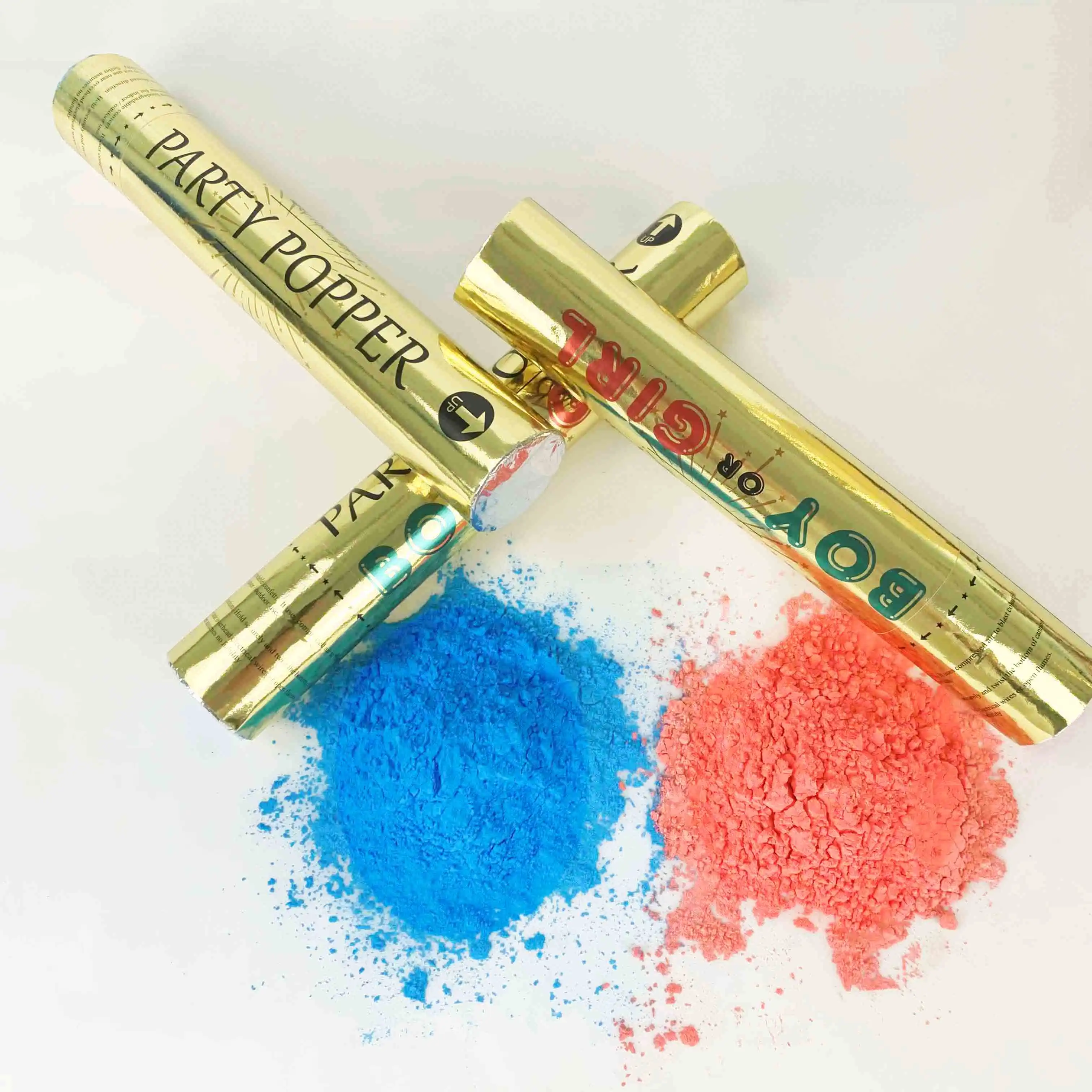 Party Items Personalized Handheld Biodegradable Gold Gender Reveal