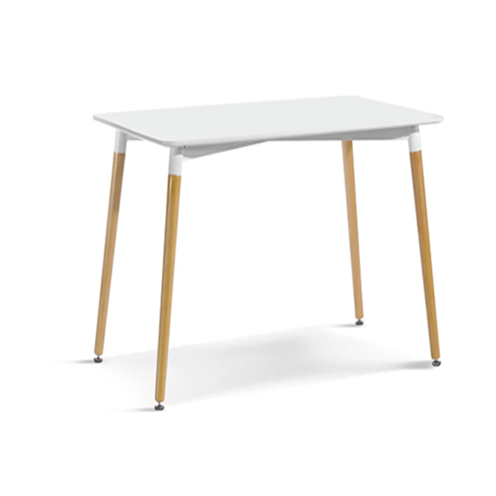 

Nordic design MDF top and wooden legs retangular dining table, Customized