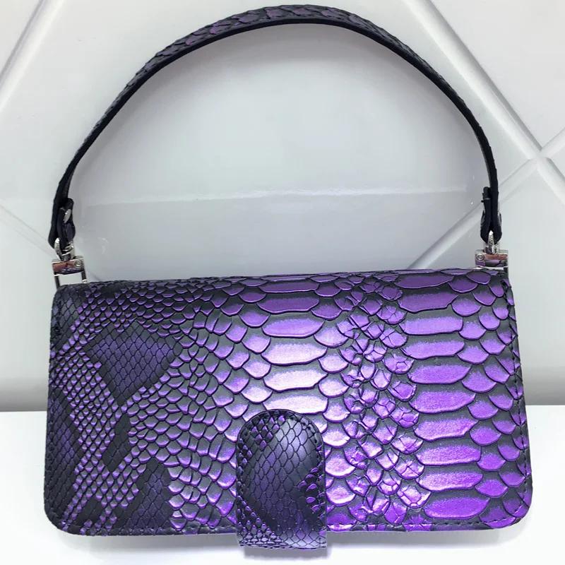 

2020 Fashion Design Snake/Crocodile Pattern Tote Shoulder Phone Bag Women Crossbody Bag Wallet