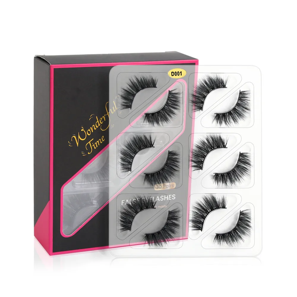 

Wholesale amazon top 5d faux Mink Eyelashes Custom Eyelash Packaging Box natual mink lash 5D vegan eyelash extension