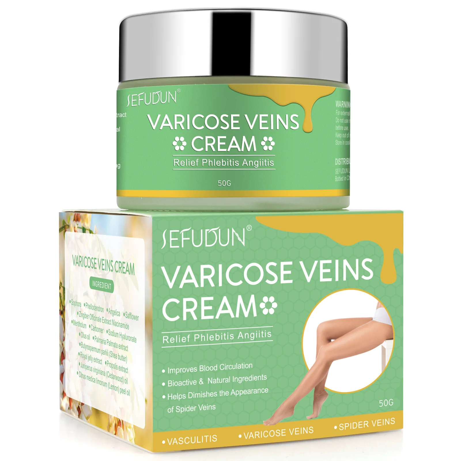 

OEM/ODM 50G Best Varicose Veins Treatment Cream Natural Ingredients Ointment Vasculitis Varicose Veins Removal Repair Cream