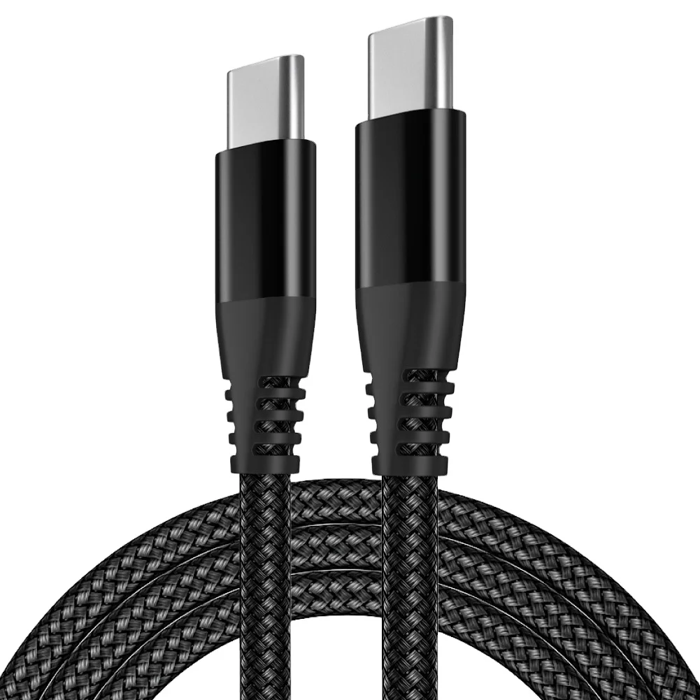 

60W 3A 20V Nylon Braided USB-C Cable Type C to Type-c PD Fast Charging Cable Compatible with MacBook