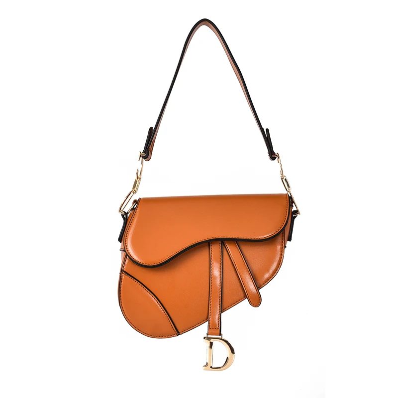 

Top Quality 2020 New design horizontal dumpling-shaped crossbody pu leather saddle ladies hand bags