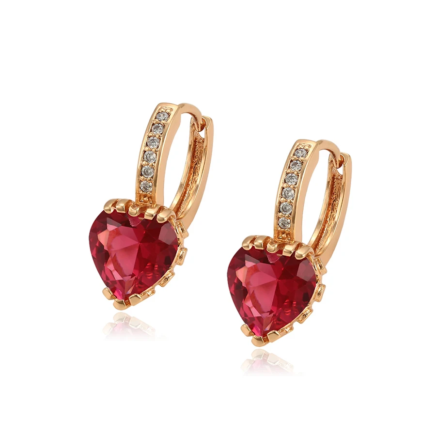 

93825 Xuping Jewelry Fashion Hot Style18K Gold Plated Huggies hoop earrings rainbow earrings