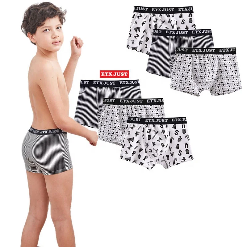 

Nice classic cotton young boys boxer short stripe kids underpants children underwear