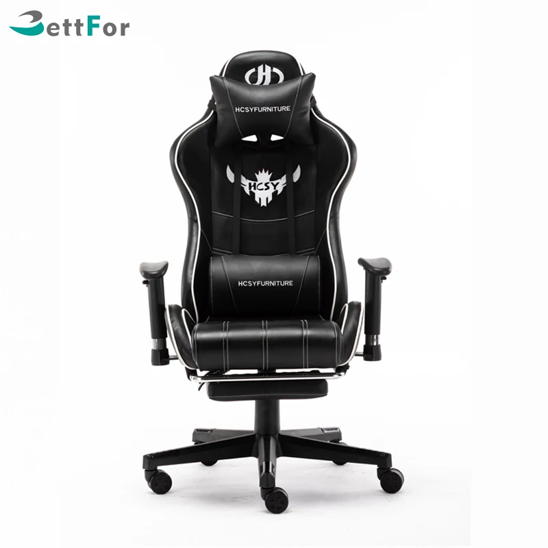 
Custom Logo PS4 Best computer gaming racing chair with footrest 