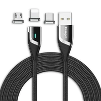 

New Design 1m 2m Multi Zinc Alloy High Speed Charger Data Magnetic Cable 3 In 1 For Iphone Lightning