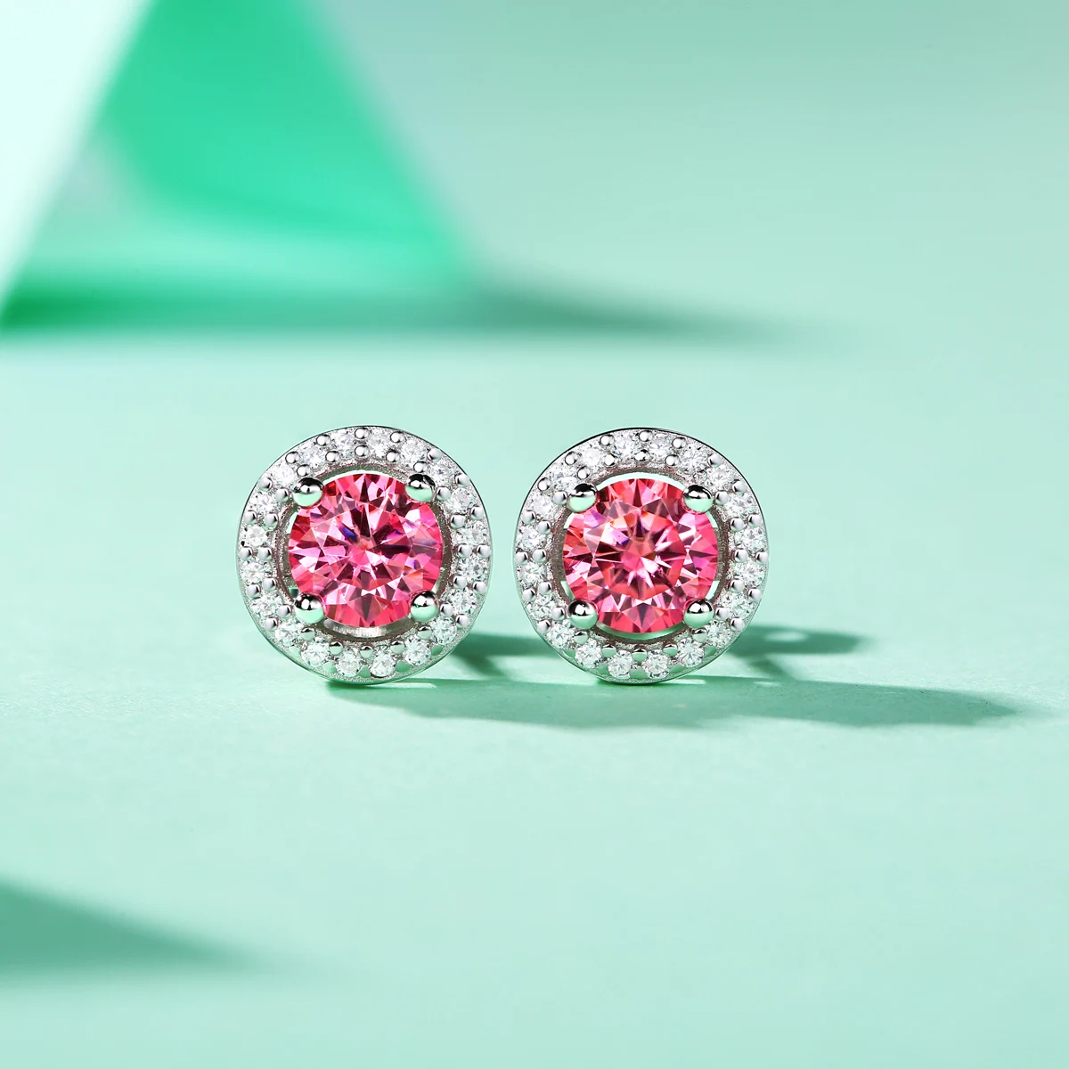 

New Design Sterling Silver 925 Round Earrings/earings for Women Ruby Elegant Personality Jewelry Stud Earrings