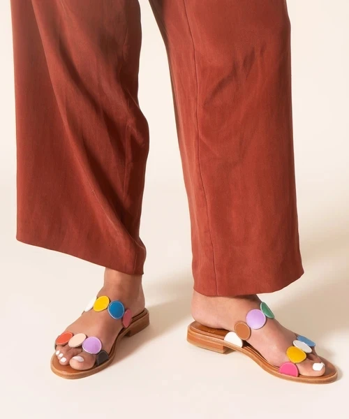 

Women's slippers summer 2021 low heel square heel women's shoes color matching 40-43 leisure outdoor slippers drop shipping, Colour