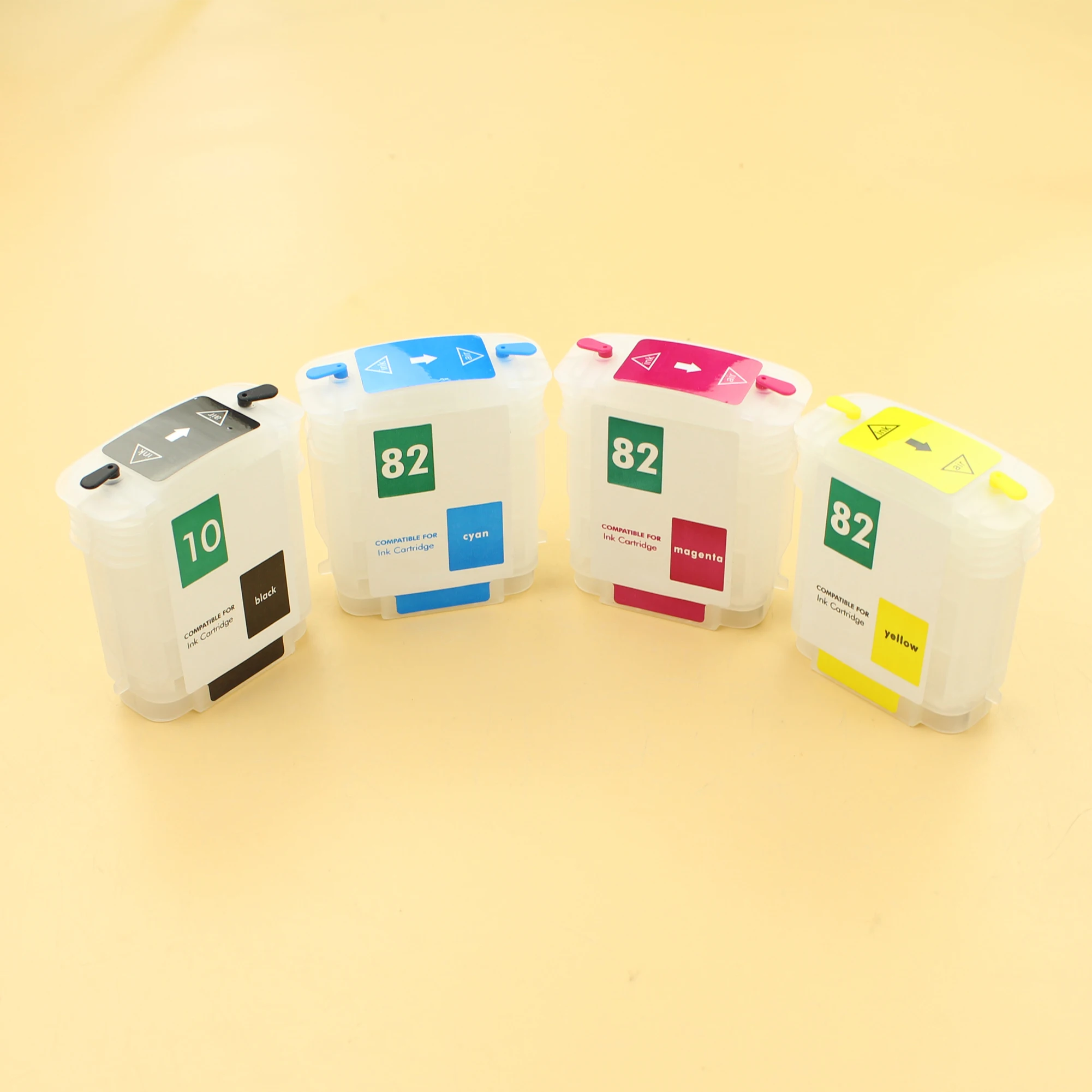 

69ML Refillable Ink Cartridge for HP 10 82 For HP DesignJet 500 500ps 800 800ps 815MFP 820MFP Printer 4Color