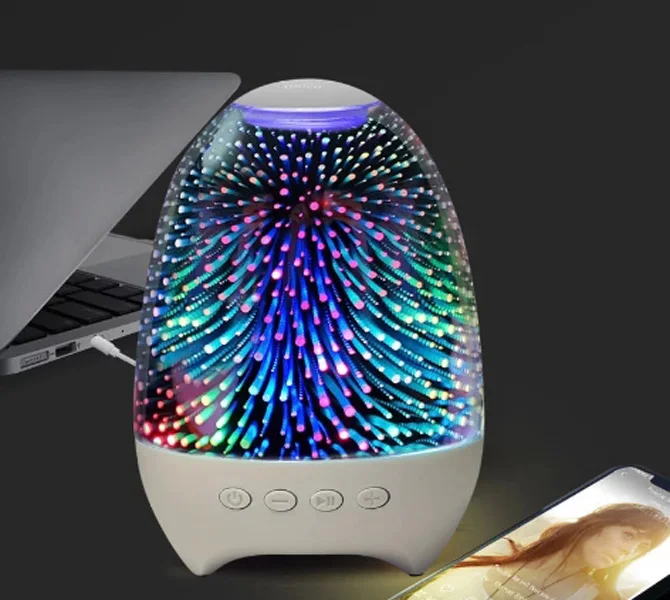

2020 Best Portable Speaker Waterproof LED colorful wireless Speaker with TF card Outdoor colorful wireless speaker