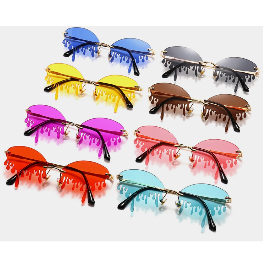 

unique design sunglasses,rhinestone drip shades glasses drip sunglasses,funny party sunglasses fire flame sunglasses