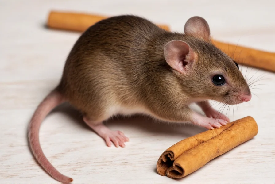 Close-up of cinnamon sticks placed along kitchen baseboards as natural mouse deterrent