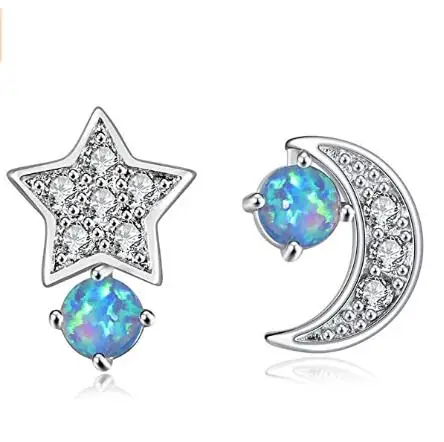 

Anti-allergy Star Moon Earrings Popular Silver Earrings for Women