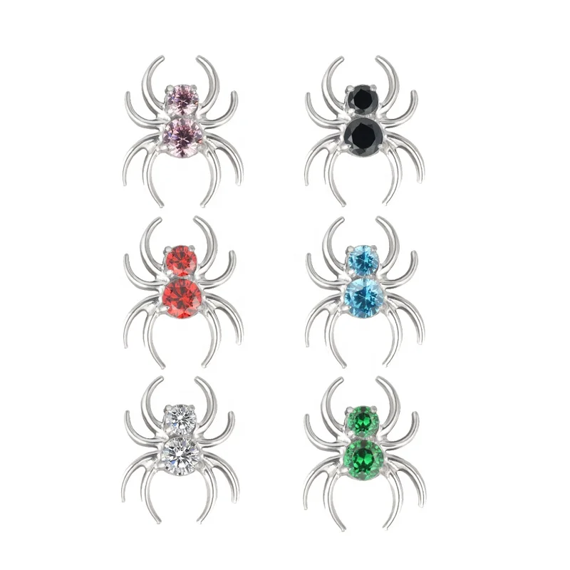 

Ready To Ship Wholesale Labret Titanium 16G Internally Thread Lip Ring CNC Spider Piercing Helix Earring Jewelry