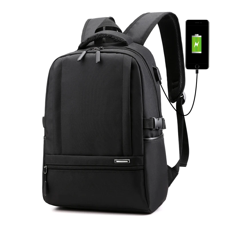 

OMASKA laptop backpack external usb charge computer school backpack bags for men women, Black/gray/blue/red