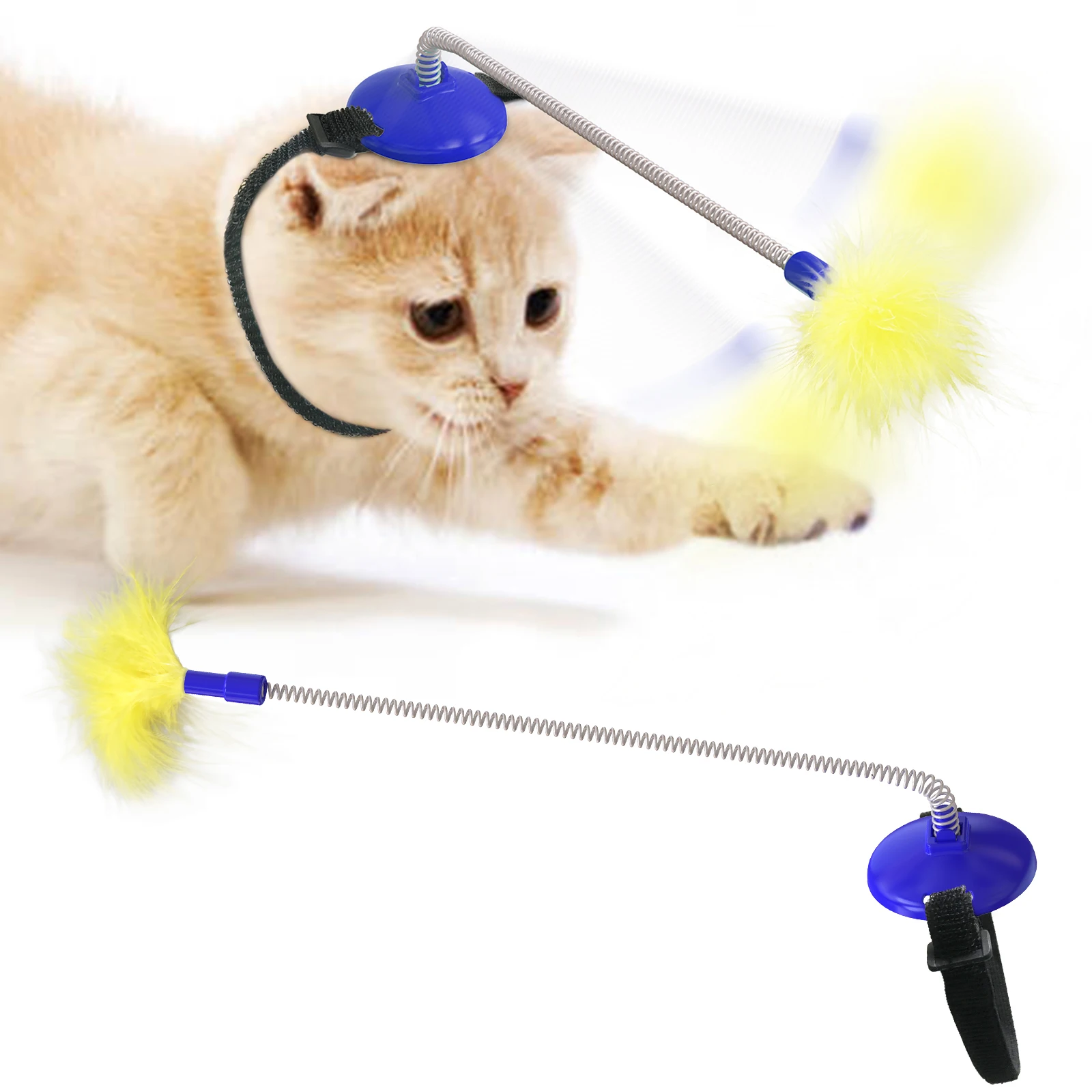 

Widely Used Superior Quality Toy Turntable Pet Toy Funny Cat Stick Self Hi Pet Funny Cat Stick, American blue, pink, yellow, lake blue