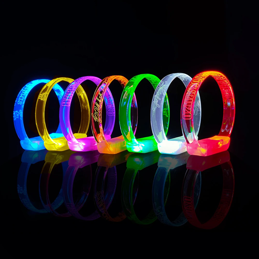 

2021 Promotion High Quality Music Sound Activated Led Light Party Growing Bracelet