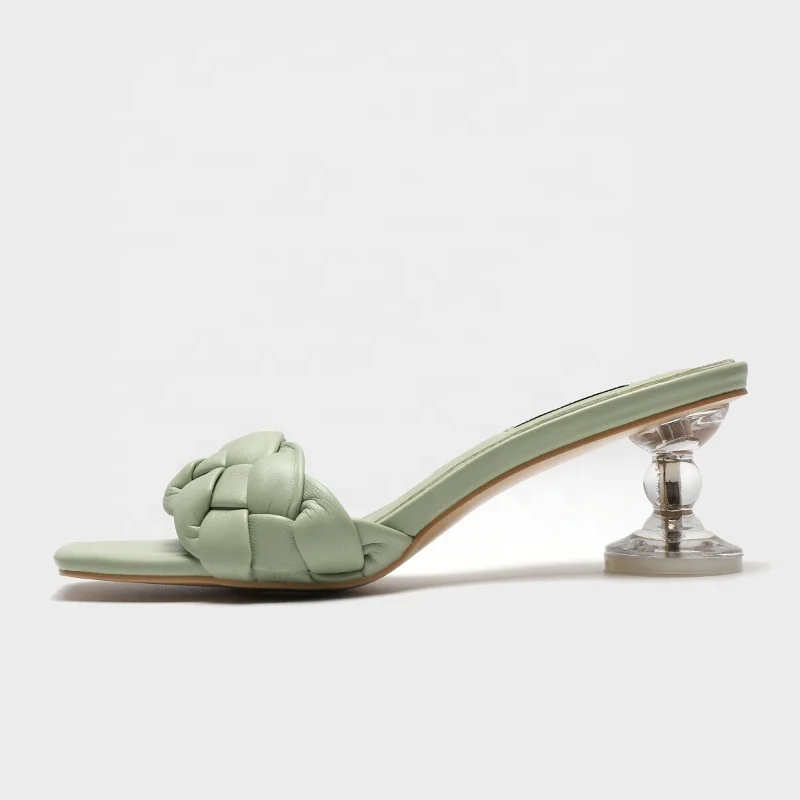 

New Design Women Sandals Shoes Custom Leather Low Heel Women Sandals