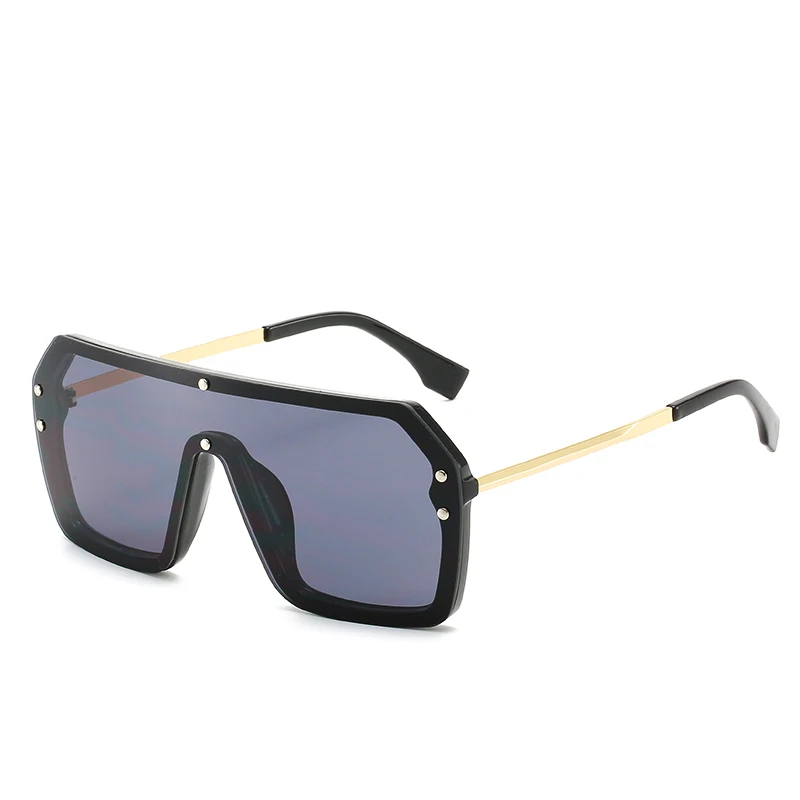 

Fashion designer glasses famous brands big frame sunglasses women square style rimless PC Metal Unisex Eyewear