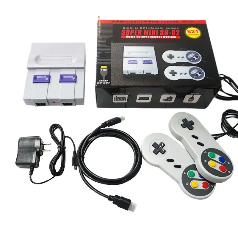 

620 Games In 1 TV Output Mini Classic Game Console For SFC Retro TV Gamepads For Super Nintendo With 2 Controllers, White