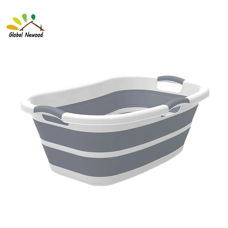 
Flexible pop up storage container organizer portable washing tub space saving hamper/basket collapsible plastic laundry basket 