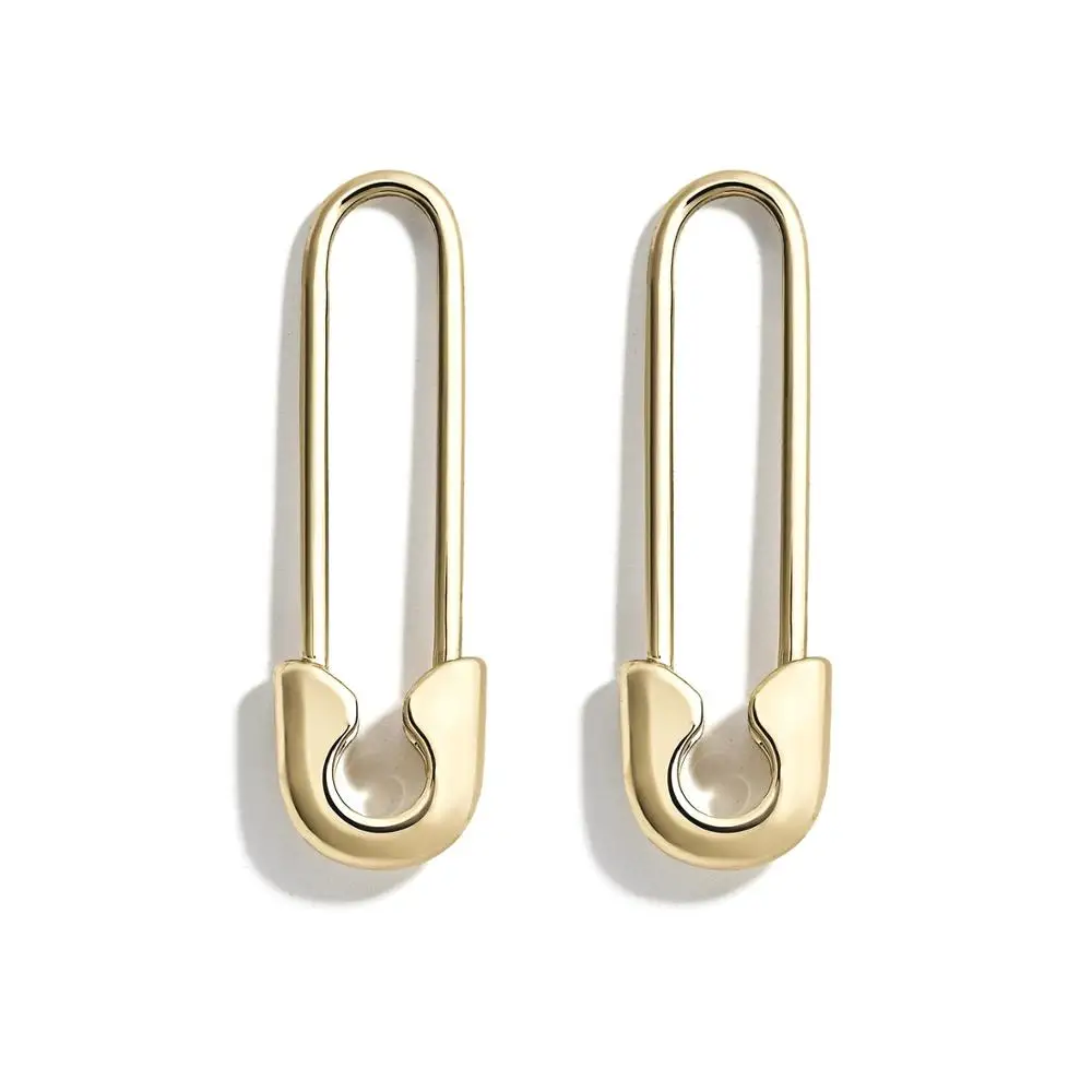 

Plain Color Fashion Safety Pin Earrings for women ,Gold Earrings, Gold ,silver,rose gold