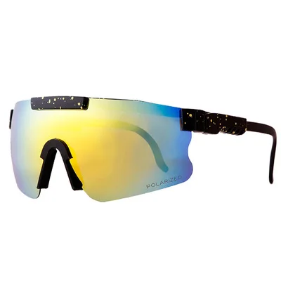 

2021 Fashion Riding Sunglasses Leisure Vacation Big Frame One Lens Sports Polarized Sunglasses, Custom colors