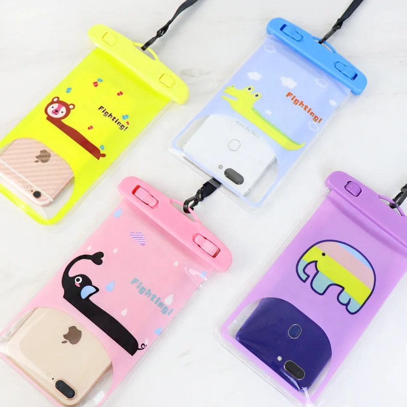 

Pvc or tpu Hanging Outdoor Swimming Mobile Phone Waterproof Pouch Float Bag Holder Dry Protection, Six colors