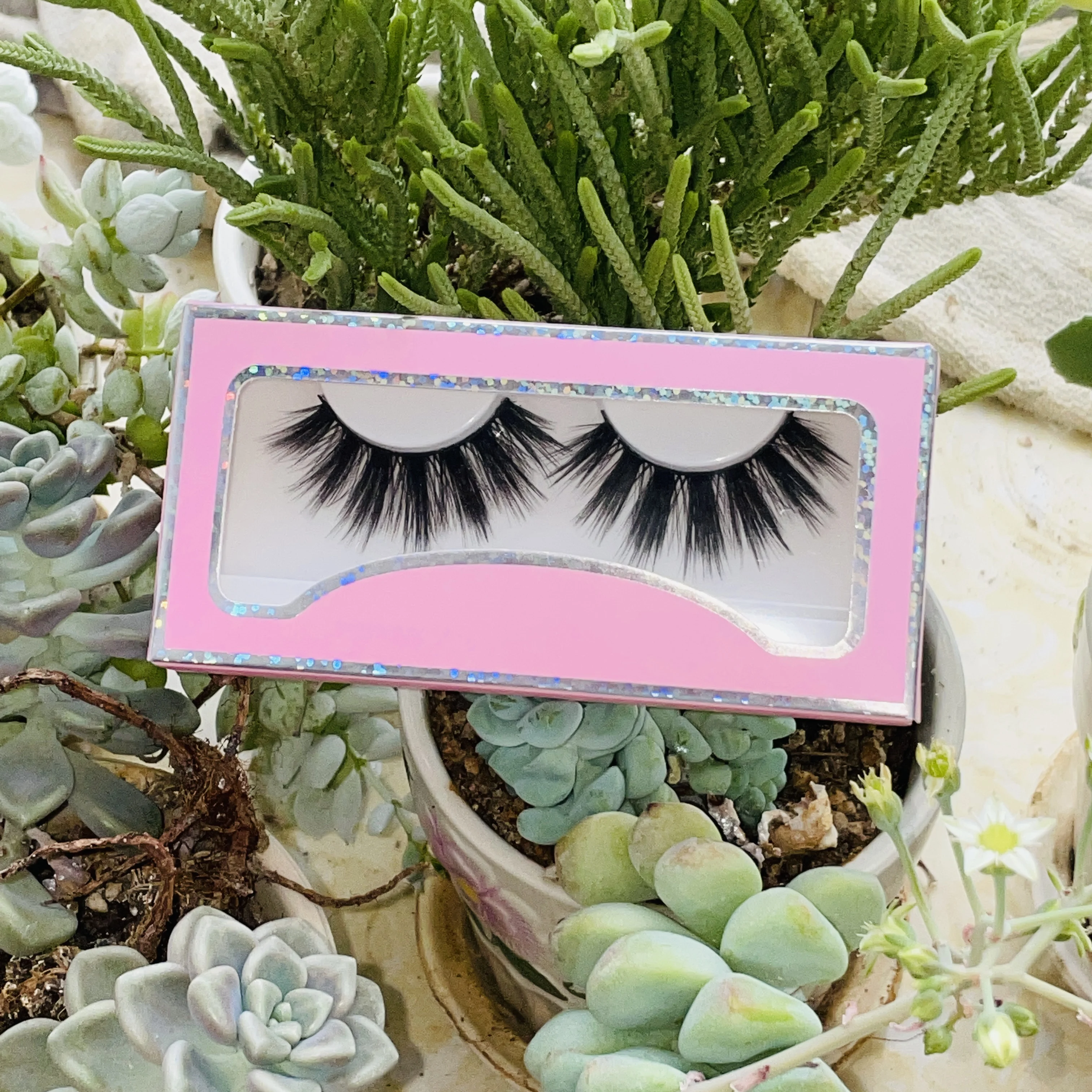 

Super Soft Faux Mink Eyelash Natural 3D Lashes Short Length Natural Long Full Silk Strip Lashes for daily life, Black
