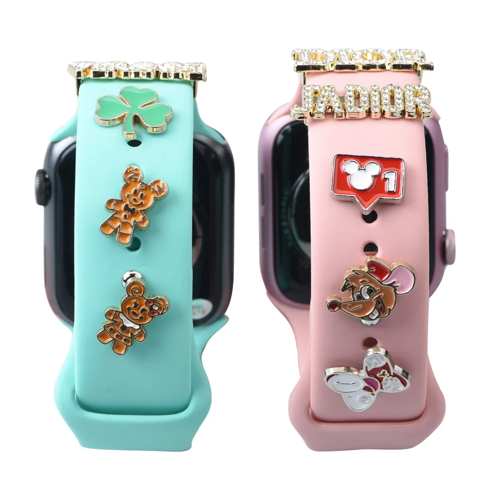 

watch band Charms Decorative Ring for Apple Watch Band Strap Creative Decorative Nails Watchband Accessories for iWatch Bracelet, Multi-color optional or customized