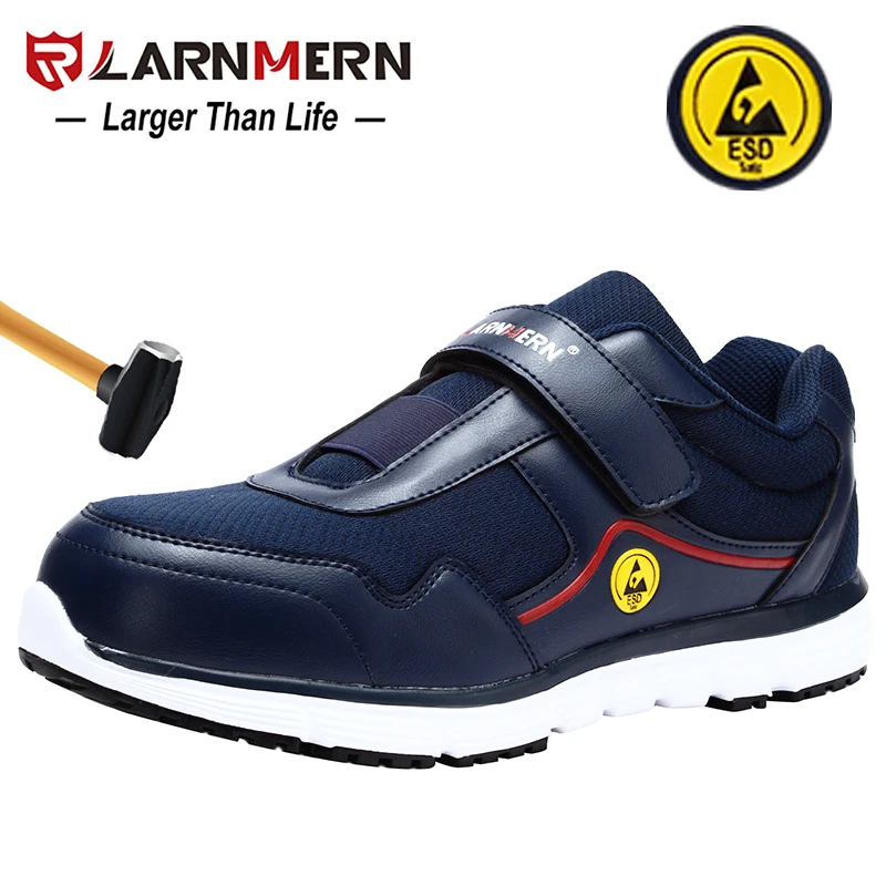 

LARNMERN OEM/ODM Mens Work Shoes ESD Safety shoes Steel Toe Anti-smashing Non-slip Reflective Construction Protective Footwear