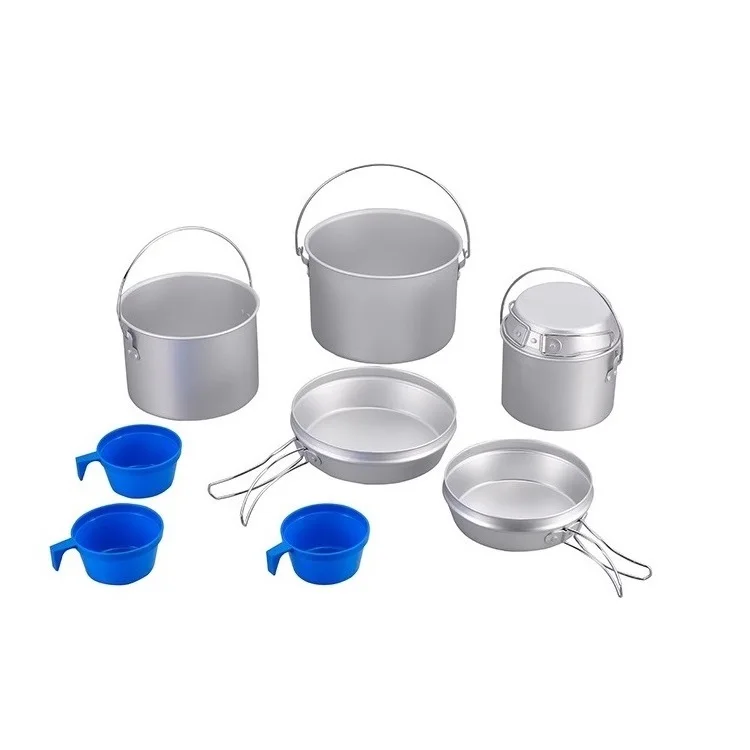

Hot Selling Camping Cooking Cookware Picnic Bowl Pot Pan Set Cook Set