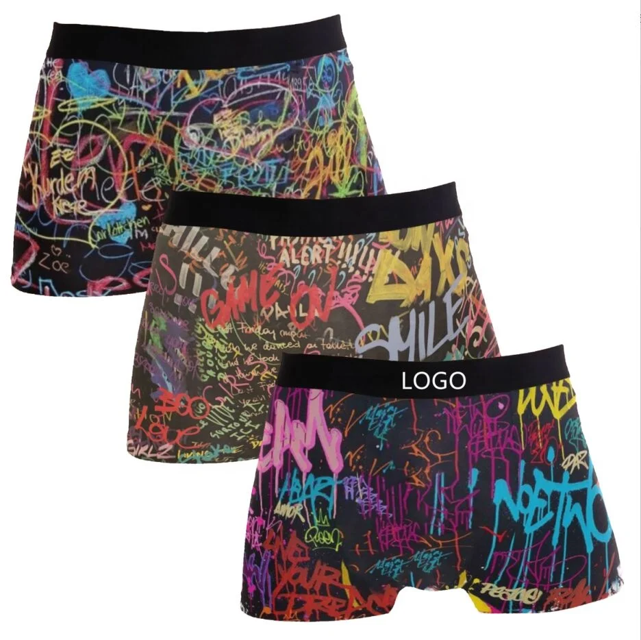 

Custom Logo Designer Men Boxer Briefs Shorts Mens Sexy Plus Size Underwear