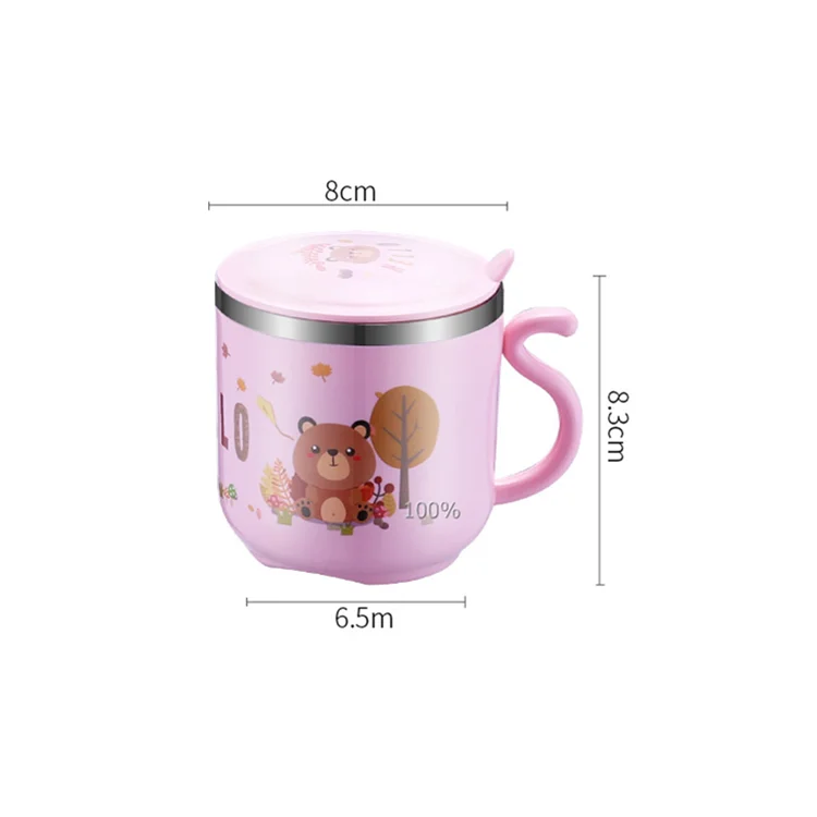 

wholesale fashion popular Stainless steel 300 ml cups household mug with Lid handle