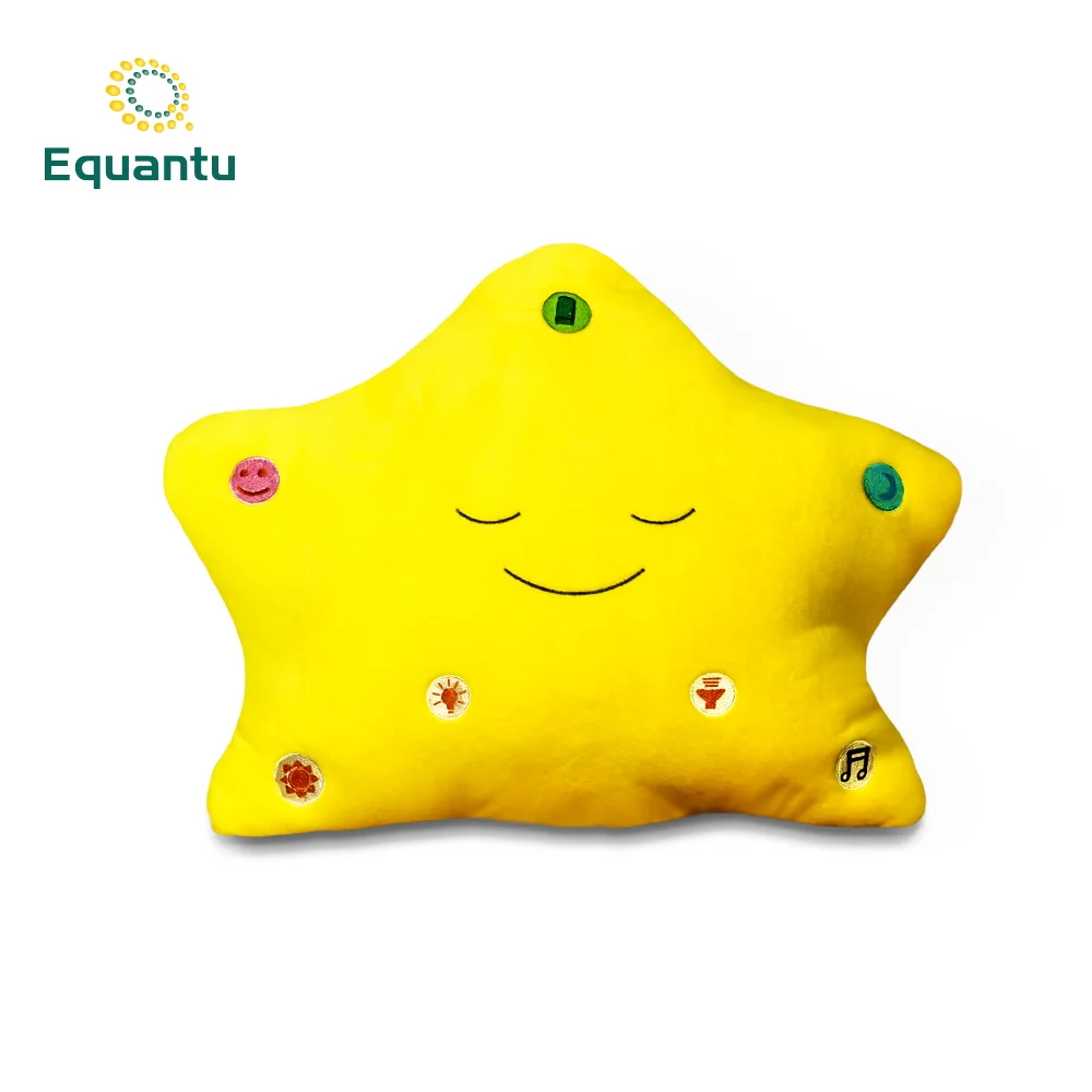 

Islamic gift Star Quran Pillow muslim children dua quran speaker kids learning quran player, Yellow and blue