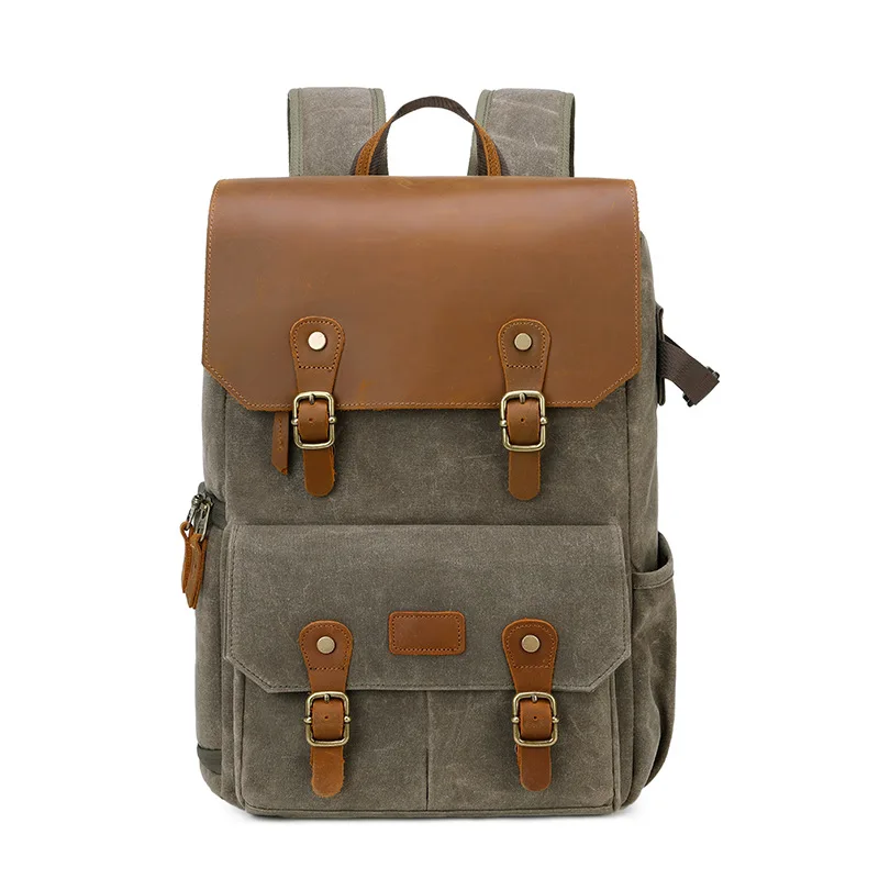 

Multifunctional Leather Camera Bag Travel Outdoor DSLR Leather Camera Bag Inner Case Durable Camera bag