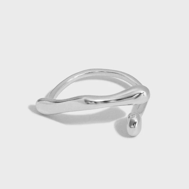 

2021 New Jewelry Geometric Twist Open Ring Minimalist Irregular Cross Finger Rings