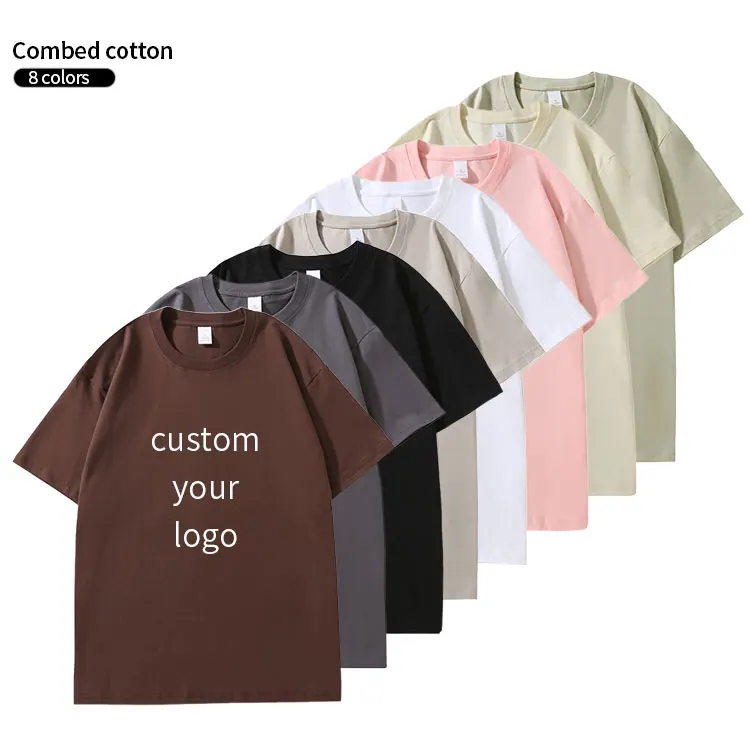 Wholesale Custom Men's Promotional Plain Embroidered Tee Shirt Silk Screen Printing Men's T-shirts Blanks Oversized T-shirts