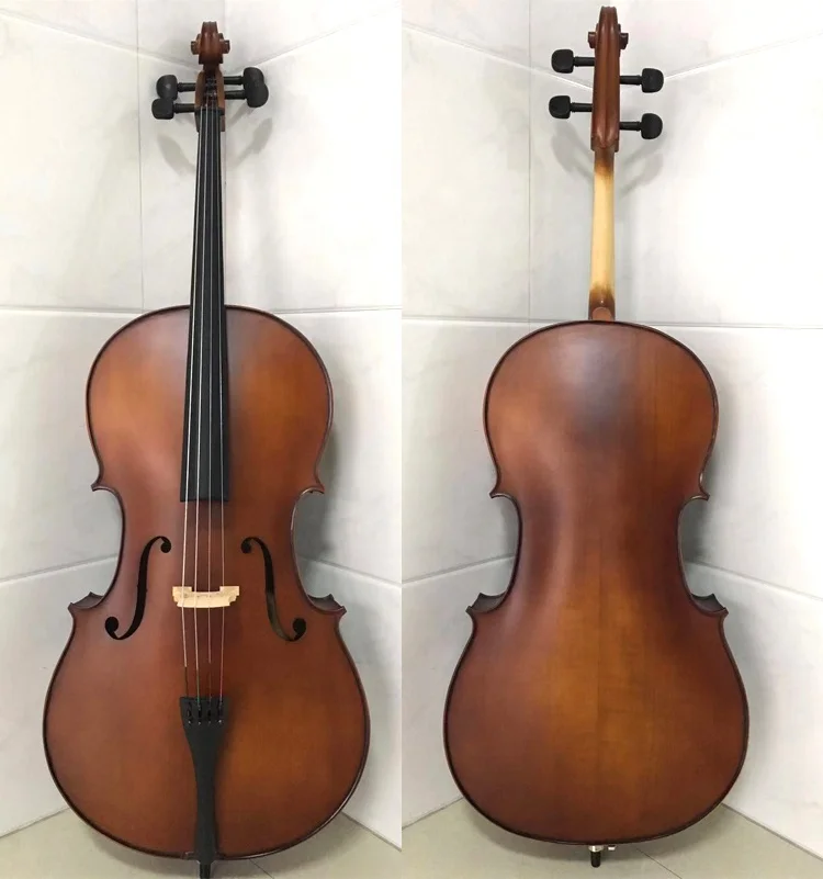 

Popularization Solid Wood Cello handmade wood antique matte cello maple cello 4/4-1/8