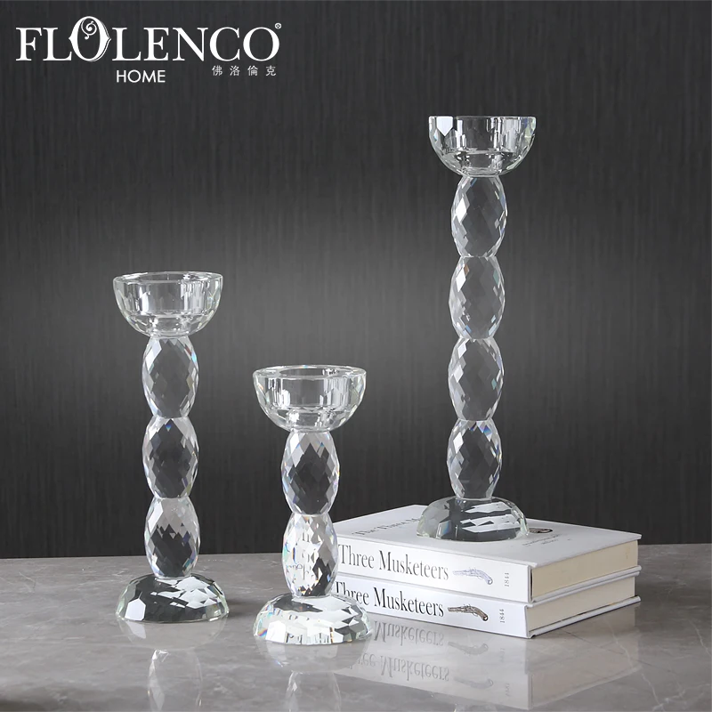 Unbreakable Thick Clear Crystal Glass Votive Tabletop Centerpiece Tall
