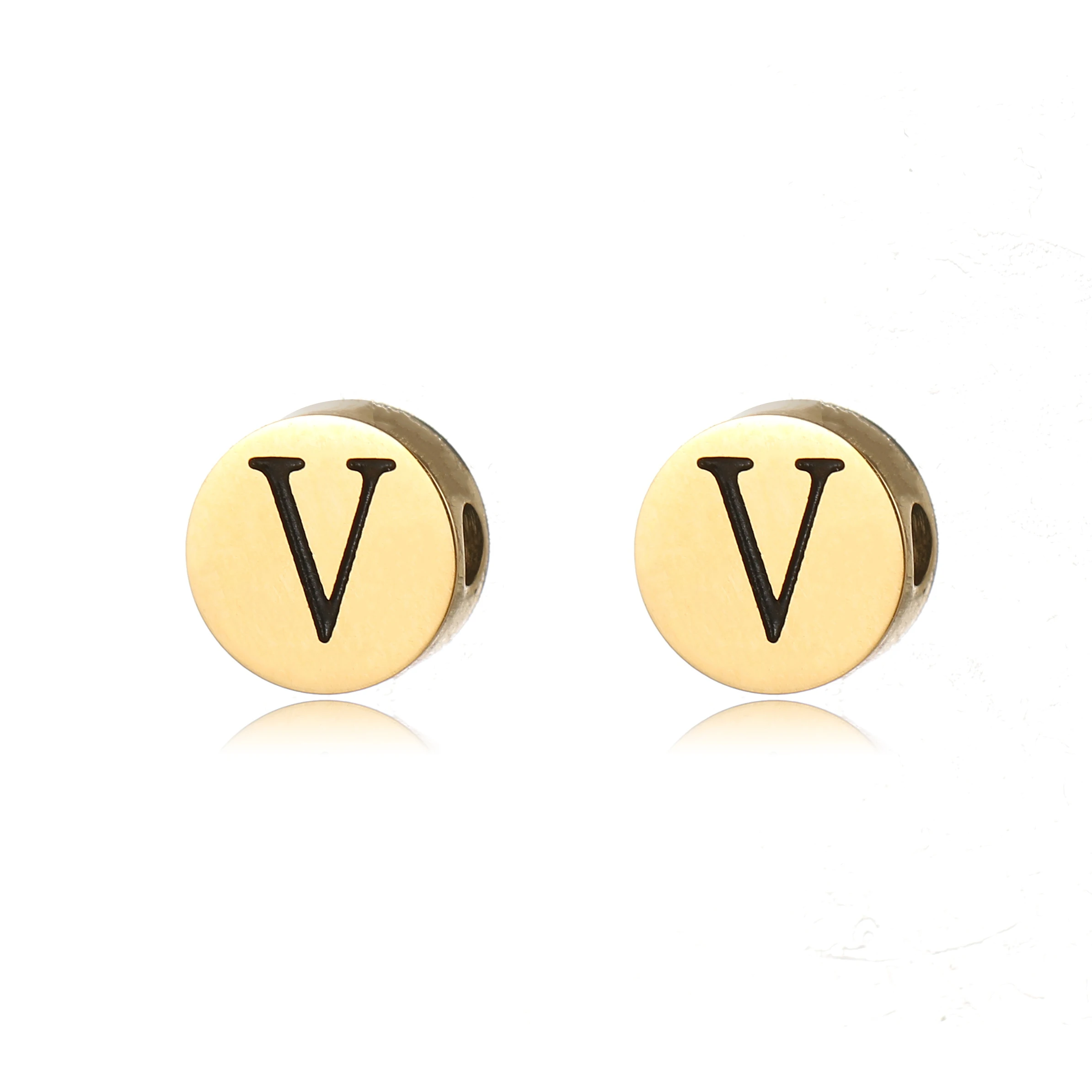 

Hot Selling Women Accessories Gold Plated Stainless Steel Gold Alphabet Letter Pendant