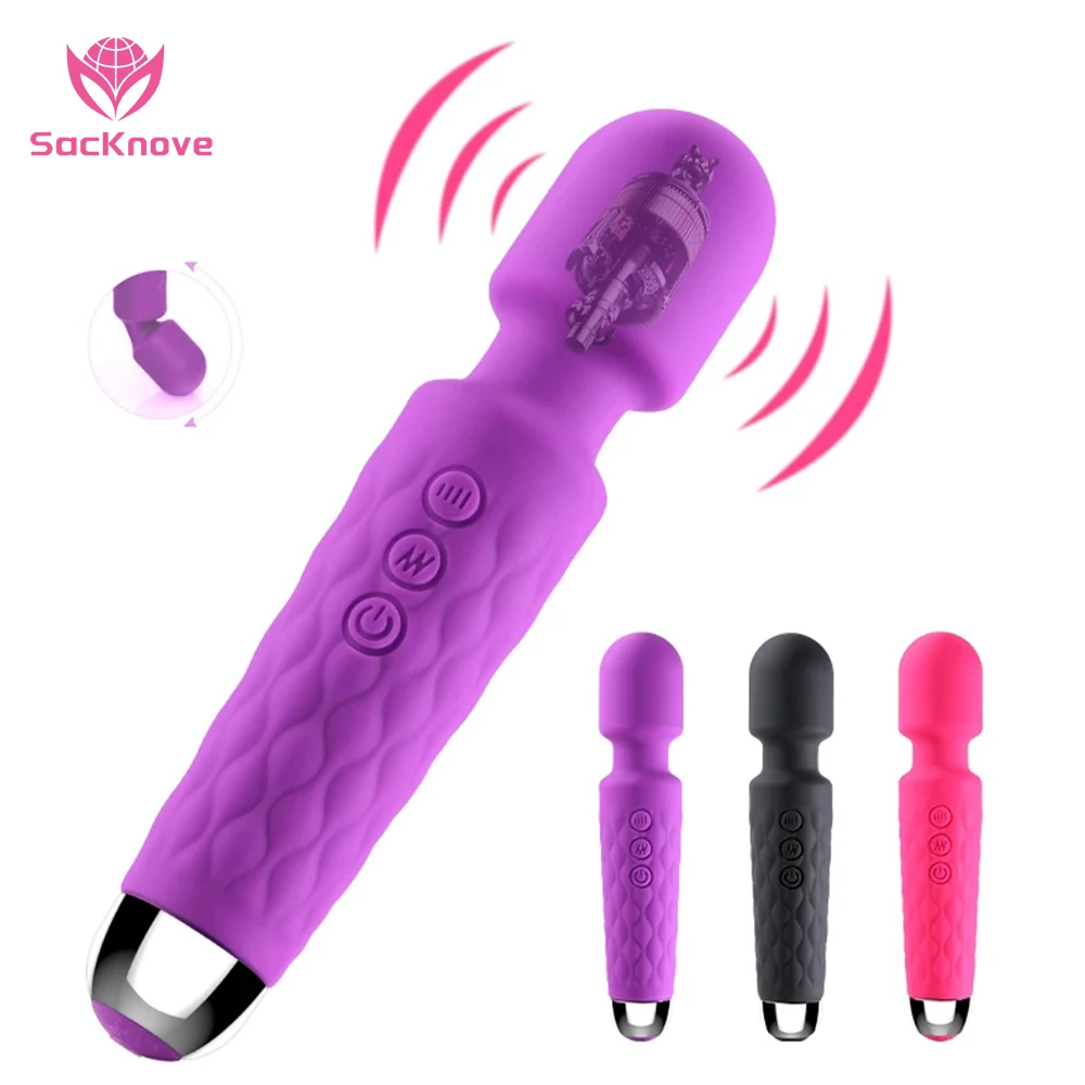 

SacKnove Adults Powerful USB Mini Vibrating Vaginal Clitoris Stimulator Dildo Massager AV Wand Vibrator Sex Toys For Woman