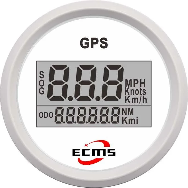 Marine Boat Auto GPS Digital Speedometer Odometer Gauge MPH KMH Knots 52mm 316L