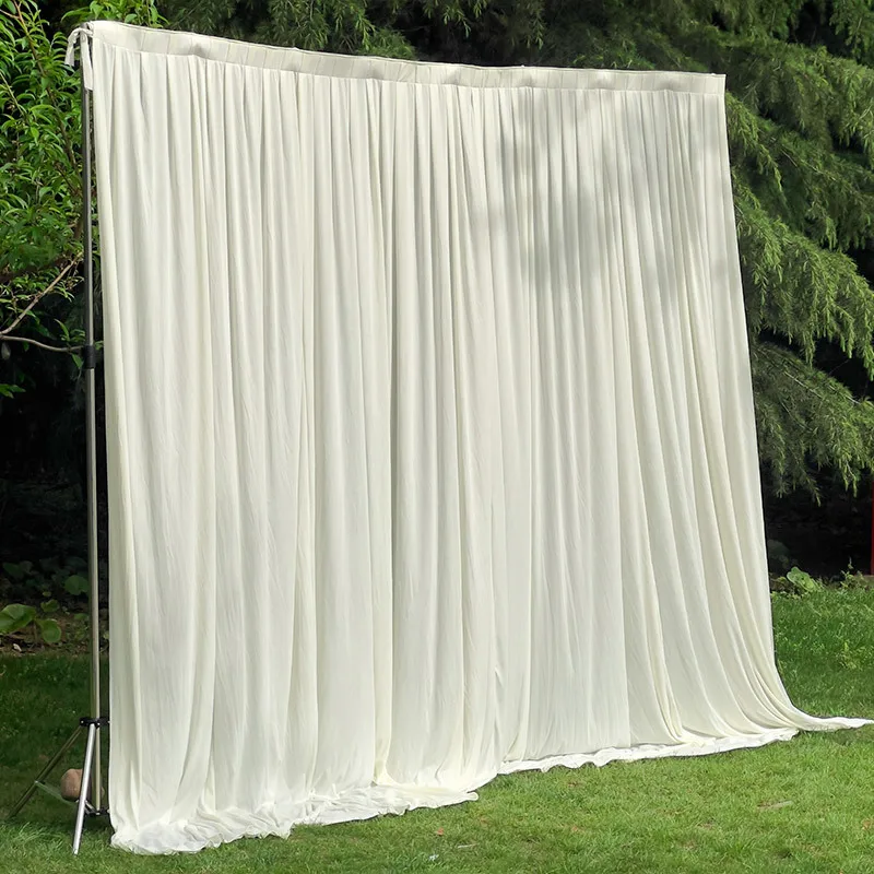EG-BD001 Elegant Church Wedding Backdrop Purple Black White Curtain Drape Stage Background for Party Event