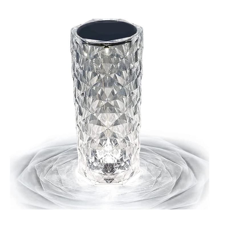 

tap led lights acrylic dimmable portable light cordless crystal night light 16 color rgb touch lamp