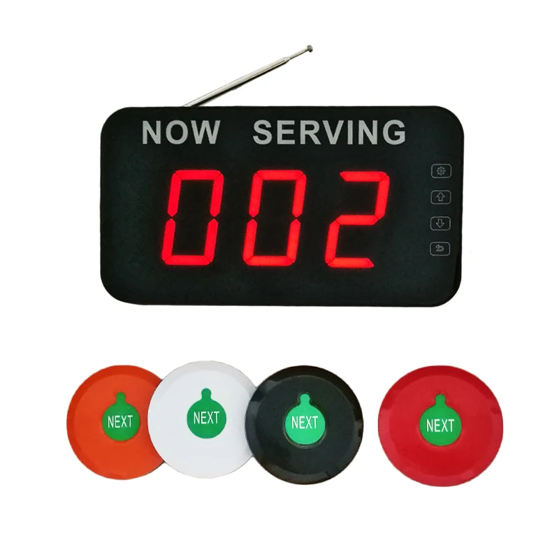 

3-digit Queue Manage System Wireless Take A Number System with Counter
