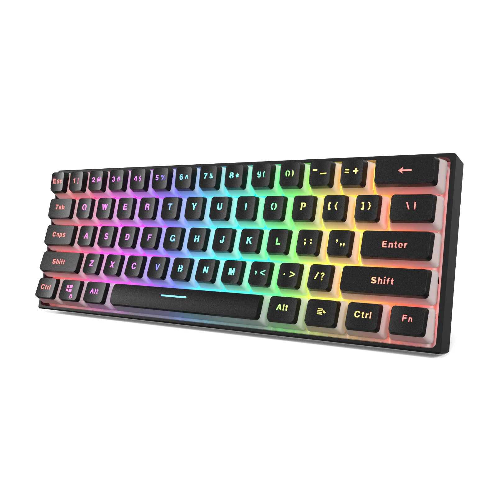 

pK61 RGB mechanical keyboard with type c port pudding keycap keyboard