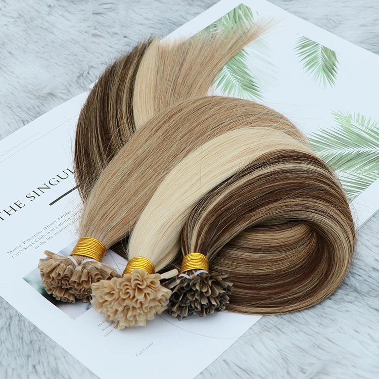 

New Arrivals Raw U Tip Human Hair Double Drawn Prebonded Russian Unprocessed Keratin U/Flat Tip Hair Extensions