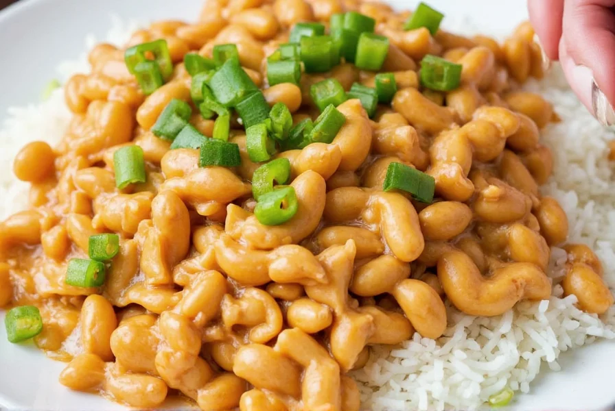 Final peanut sauce served with noodles